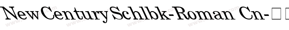 NewCenturySchlbk-Roman Cn字体转换